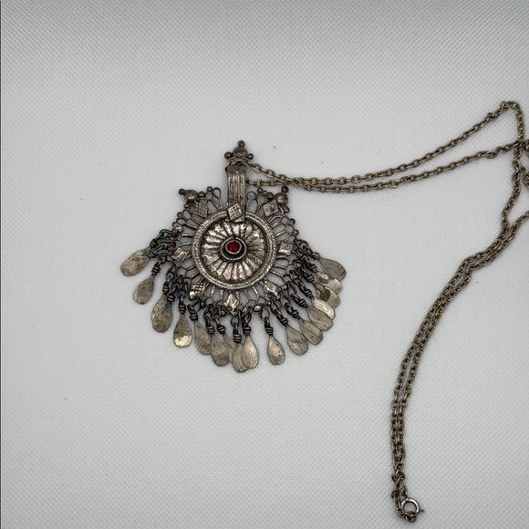 Jewelry - Vintage Boho Kuchi Tribal Pendant Necklace